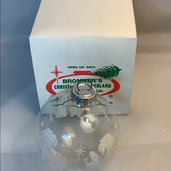 Bronners Holiday Bronners Christmas Store Nativity Glass Ornament